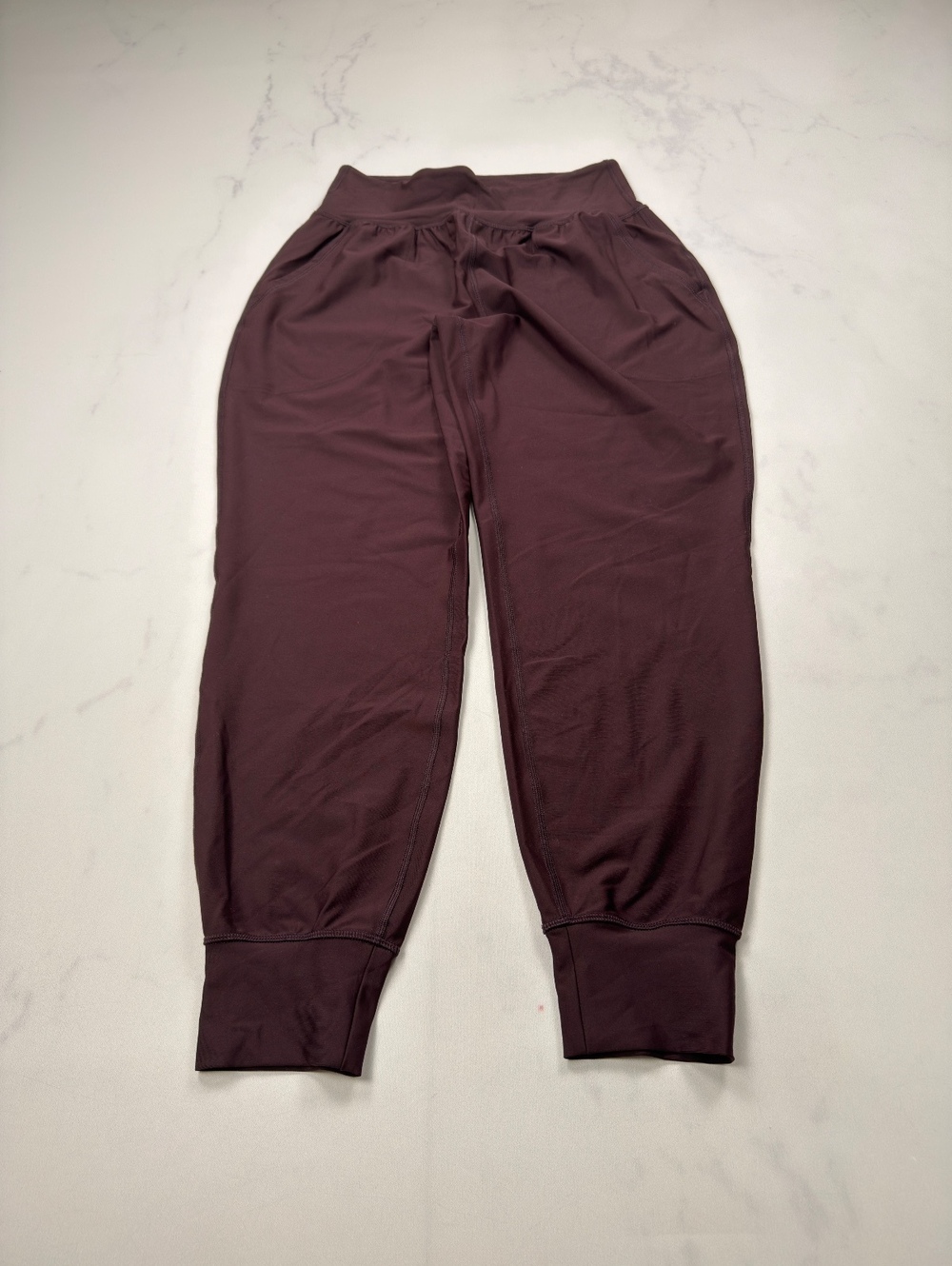 Old Navy Active Bike Short Burgundy 2010s Minimalist High Rise - Womens M
